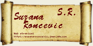 Suzana Rončević vizit kartica